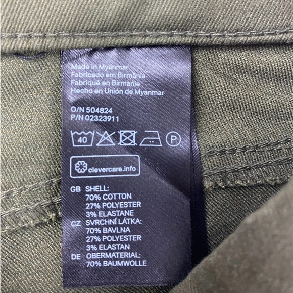 H&M Super Stretch Dark Green Straight Ankle Pants NWT Size 6 - Picture 5 of 8